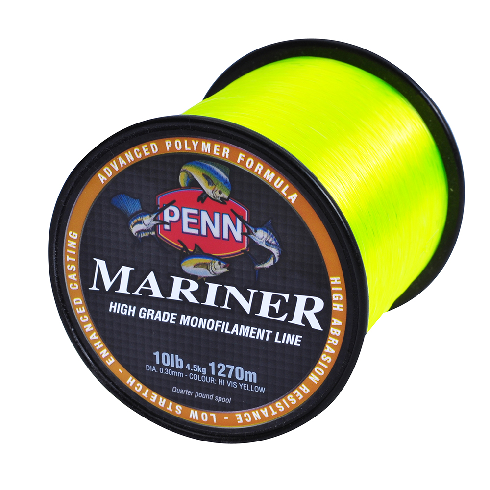 Penn Mariner 40Lb 18.1Kg 340m Spool Monofilament Fishing Line-Hivis Yellow Mono 